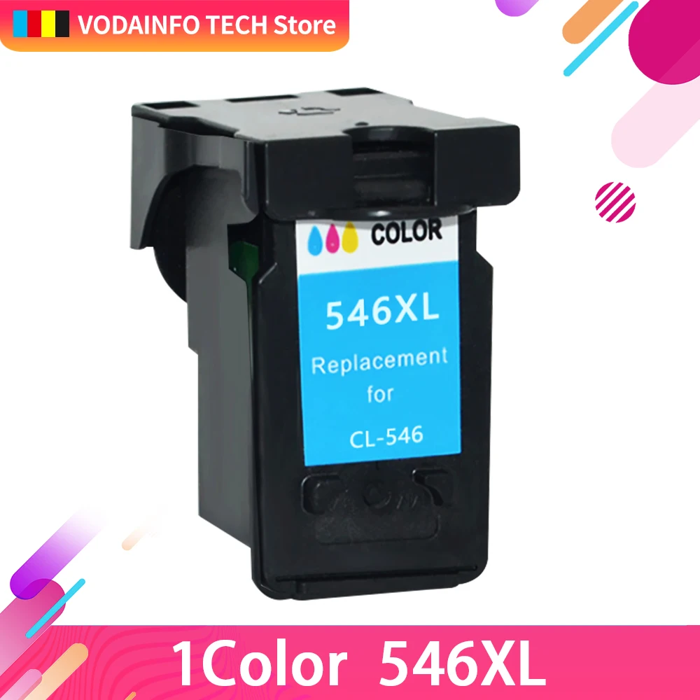 QSYRAINBOW PG545 CL546 XL Замена чернильных картриджей для Canon PG-545 pg 545 CL-546 для Canon IP2850 MX495 MG2950 MG255 - Цвет: 1cl