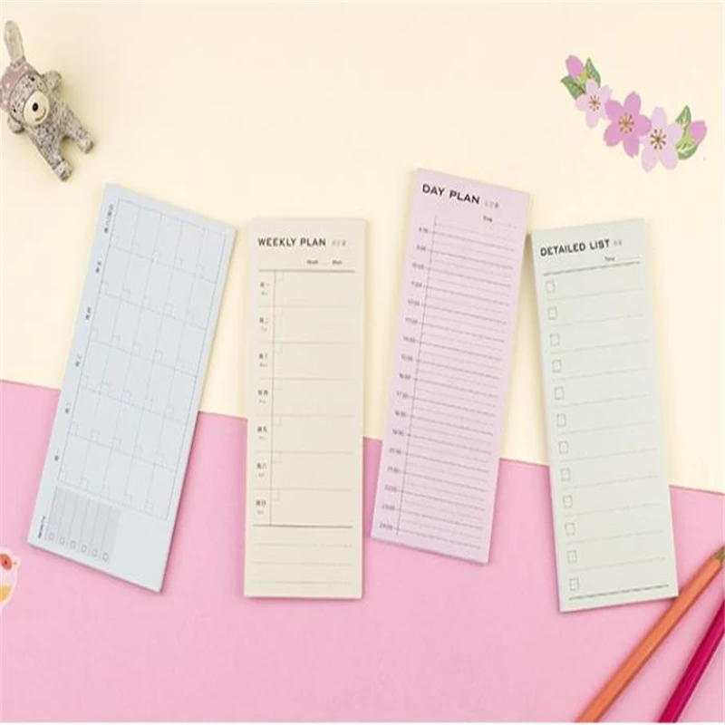 

1pcs Day plan Week Plan Month plan Detailed list Notebook Notepad Copybook Daily Memos Planner Journal Office Stationery