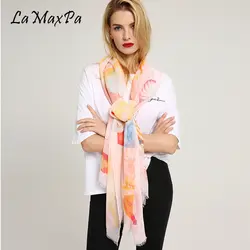 LaMaxPa новые Для женщин шарф хлопка шаль Femme элегантный морской жизни écharpe Vrouwen Sjaal Mujer Чал Bufanda Frau угощал леди шарф