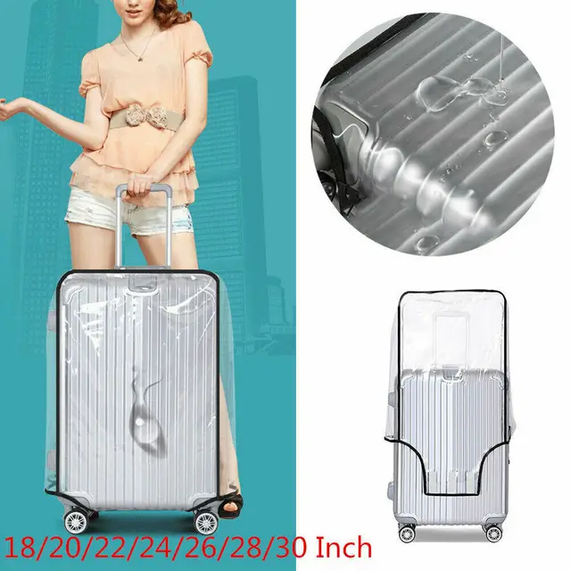 Universal PVC กันน้ำกระเป๋าเดินทางกระเป๋าเดินทางป้องกัน Anti Scratch โปร่งแสงกระเป๋าเดินทาง
