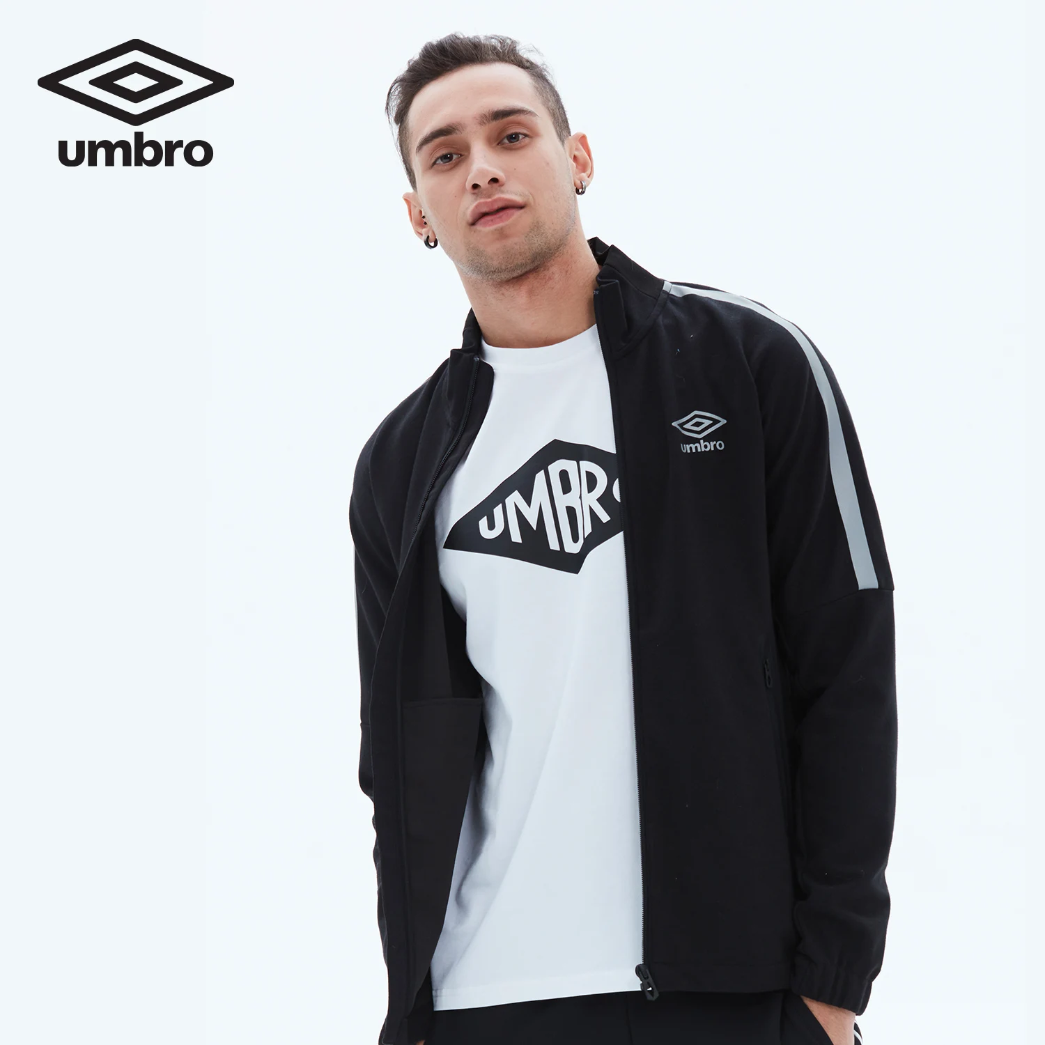 

Umbro 2018 New Men Spring Training Coat Cardigan No Cap Sweater UI181AP2419