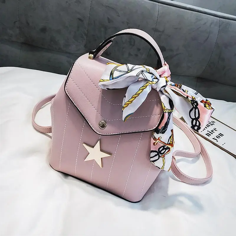 Роскошный дизайнерский шарф, сумка на плечо, модная женская сумка в тонкую полоску, Высококачественная маленькая сумка из искусственной кожи - Цвет: Розовый