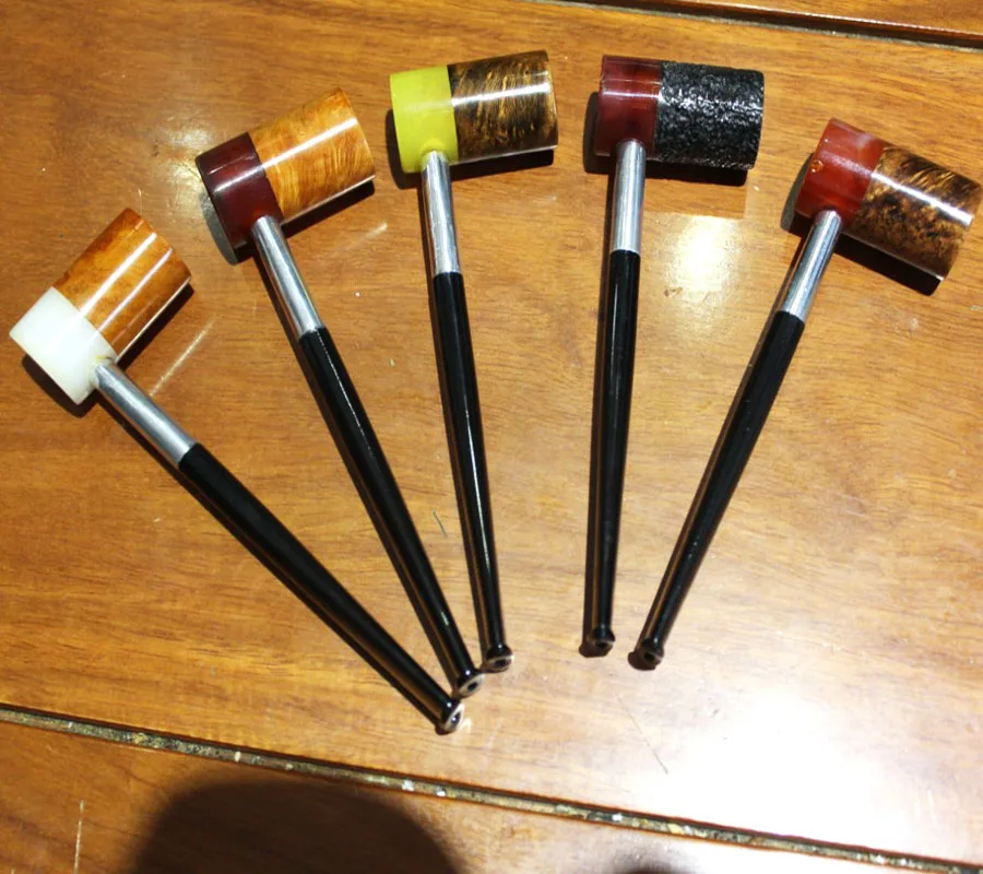 

1PC Handmade Natural Italy Briar Straight Mini Wood Smoking Pipe Wood Tobacco Wooden Smoking Pipes + Pouch SNDLSS