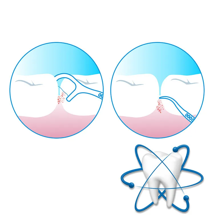 60 шт.! Портативная зубная нить, одноразовая губка для чистки зубов, чистящие инструменты для чистки зубов, защитный чехол для зуба