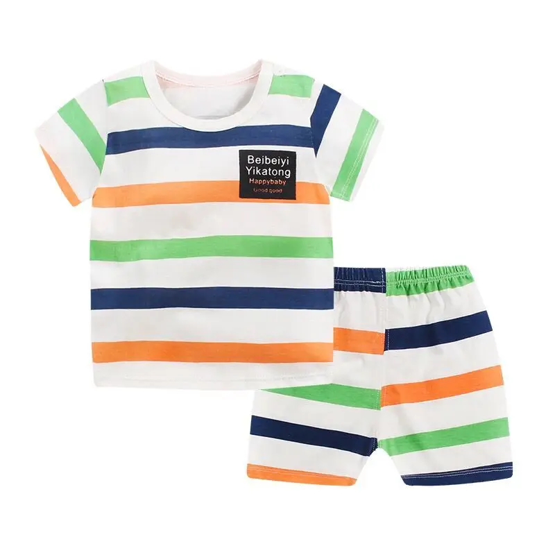 Boys Clothing Sets Cotton Baby Boys Clothes Set Summer Star Printed Kids Shorts Suits Boys Clothes Summer 8