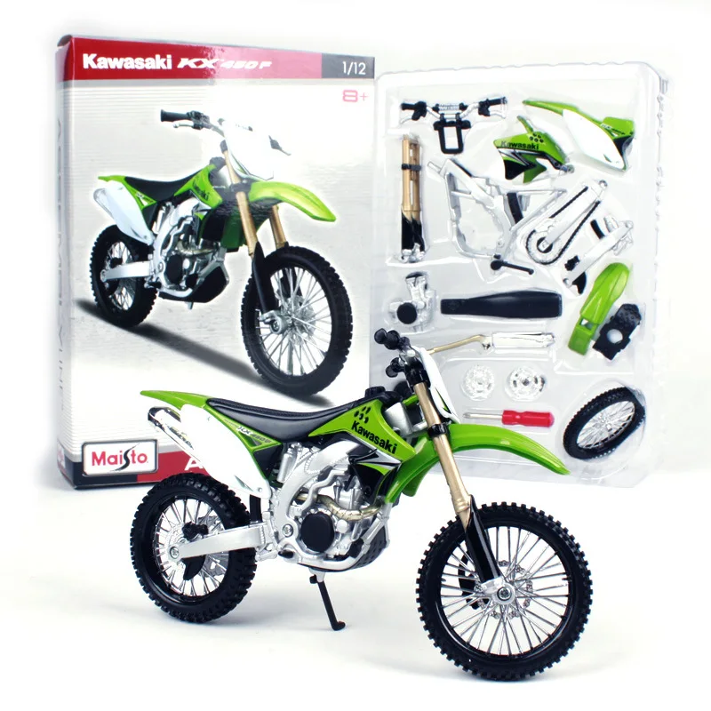 1/12 масштаб Brinquedos Diy сборка модель мотоцикла Игрушка Kawasaki Kx-450f головоломка для ребенка подарок или Коллекция с коробкой diy001