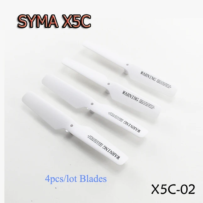 

4pcs SYMA X5C X5-02 Propeller Blade Spare Parts For 2.4G 4 Channel RC Quadcopter Helicopter Drone Main blades Accessories