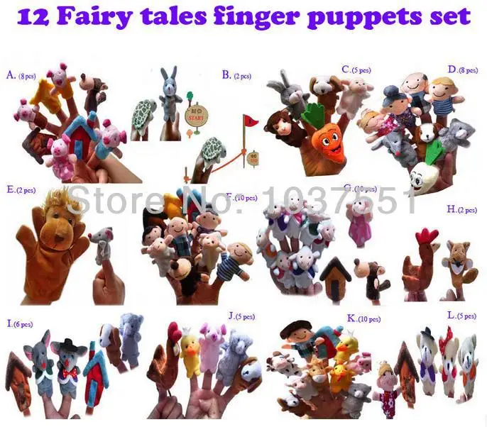 12sets Lot Finger Hand Puppet Nursery Rhyme Aesop Fables Fairy Tale 12sets Lot Finger Hand Puppet Nursery Rhyme Aesop Fables Fairy Tale Educational Learning Tool Kits Doll Toy For S And Boys In Puppets From Toys