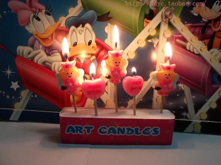 День рождения свечи Вставить торт английские буквы девушка динозавр белый кролик морской пчела лодка принцесса