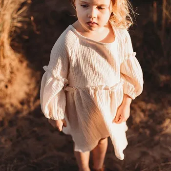 

Kids Baby Girls dress Ruffled Solid Color Princess Party Dress+Hair Band 2pcs newborn dresses for baby girls clothes Sundress