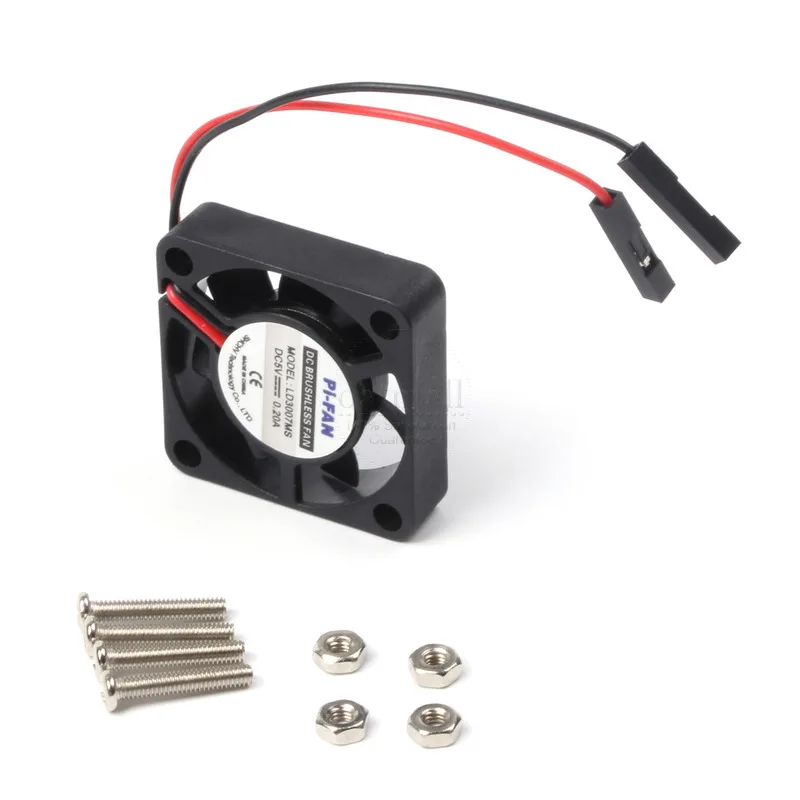 Вентилятор Raspberry Pi Регулируемый 3 В/5 В для Model B + Plus/3/2/b раздельные соединители
