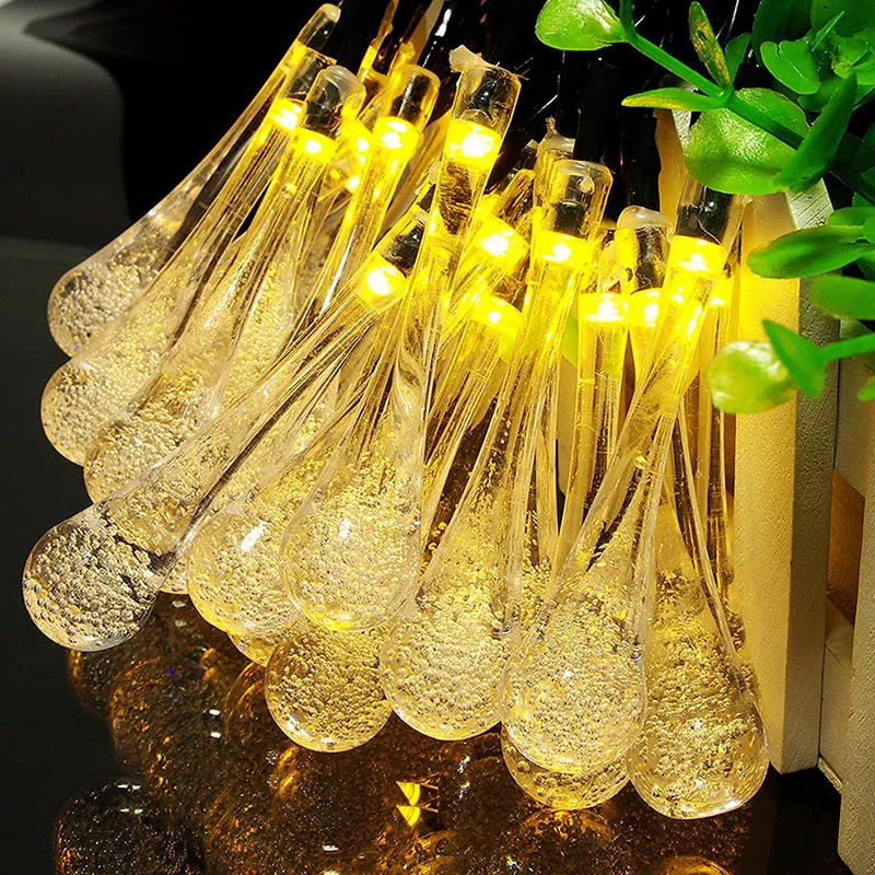 LED Christmas string Lights 1M 2M 3M 4M 5M 10M Waterproof Crystal Bubble Water Drop Home Garden Fence Bistro Party Holiday Light