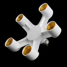 E27 лампочка лампа адаптер держатель цоколь конвертер разделитель белого цвета, доступен в 5 В