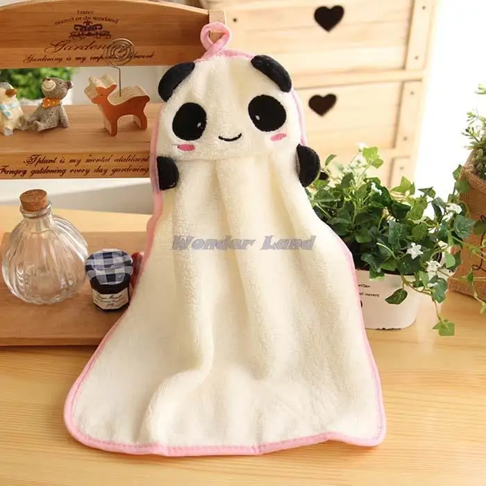 Быстросохнущее полотенце для рук из микрофибры с героями мультфильмов для кухни и ванной - Цвет: Panda