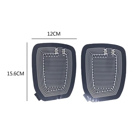 2pcs Car Mirror Glass Heated Pad Mat Defoggers Remove Frost Fit Most DC 12V Vehicle Side Mirror Glass Heat Heated Pad - Цвет: 15.6x12cm