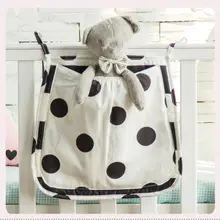 30*33 см, подвесная сумка для хранения кроватки, Детские прикроватные игрушки, пеленки, органайзер, хлопок, большой карман для детского постельного белья, аксессуары для кроватки