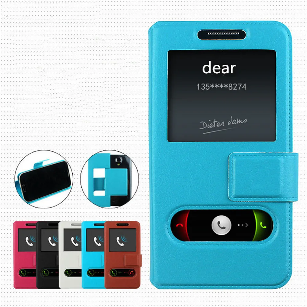 for Bush Spira B1 5.0 Case simple special leather case with double window and Non-slip cover2 free shipping |