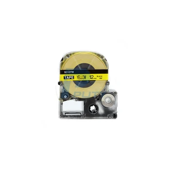 

5PCS high-quality compatible SC12YW 12mm Black on Yellow label tape for Epson label maker printer