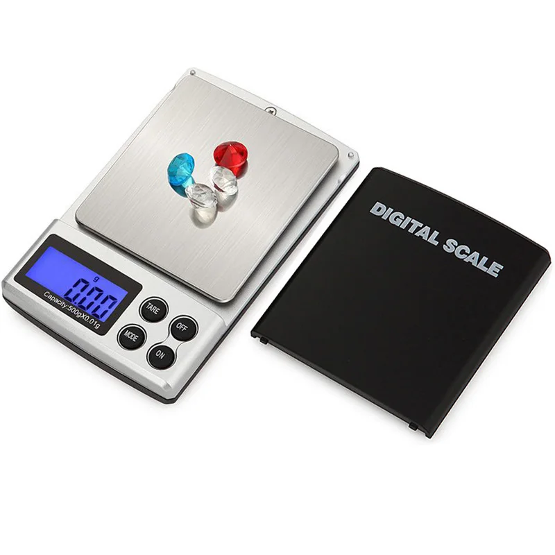 

1Pcs Mini LCD Digital Pocket Scale 100/200/300/500/1000g 0.01/0.1g High Accuracy Electric Backlight Weighing Jewelry Scale