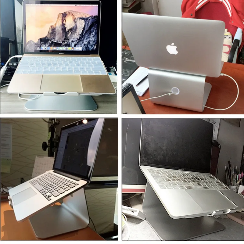 Алюминиевый сплав охлаждающий держатель для ноутбука настольная Эргономика увеличенная поддержка ноутбука для MacBook Air Pro Подставка для планшета держатель для телефона
