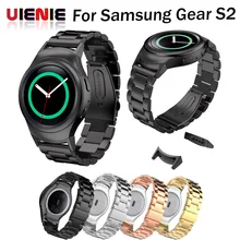 UIENIE ремешок для часов из нержавеющей стали с адаптером для samsung gear S2 RM-720, для samsung gear S2 SM-R720 Band
