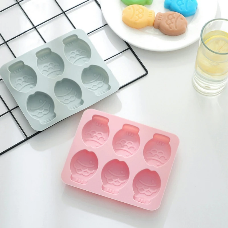 

6 Grid Ice Cream Tools Silicone Fish Cake Mold Ice Grid Pudding Diy Baking Tool Cake Baking Mold Kitchen Dining Bar