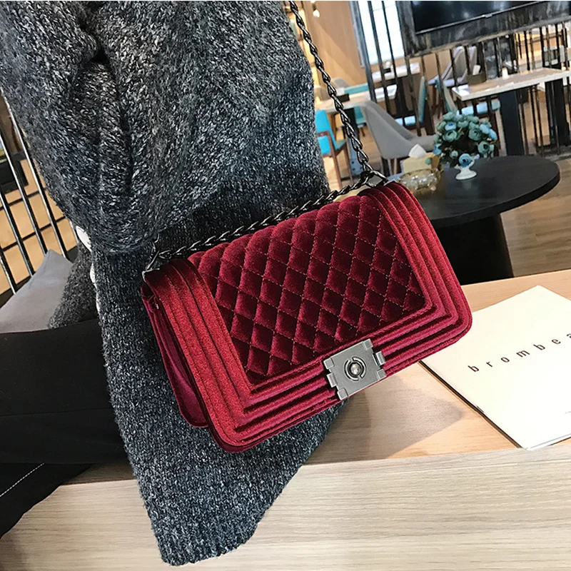 

Luxury Handbags Women Bags Designer Vintage Velvet Clutch Purse Shoulder Bag Small Crossbody Bags For Women 2019 bolsa feminina