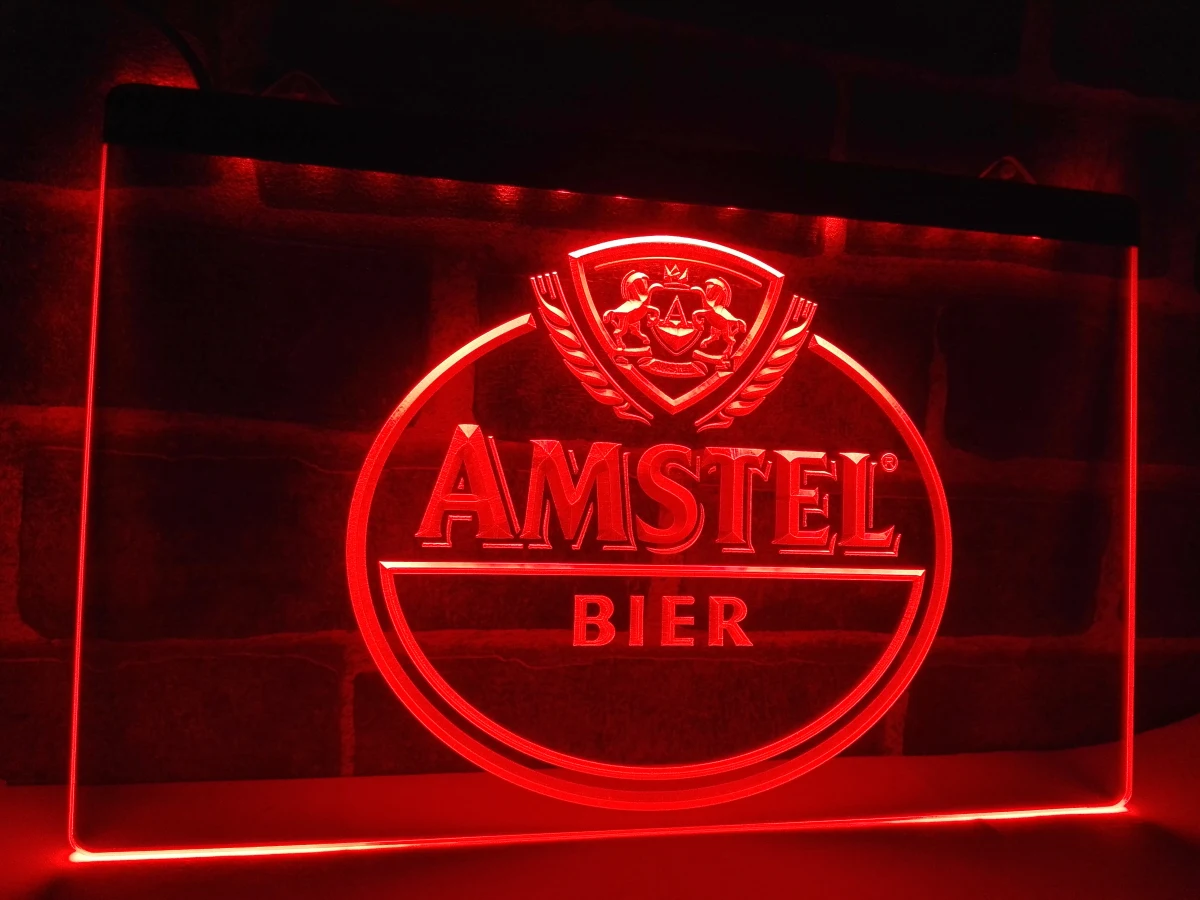 LA024 Amstel пивной бар светодиодный неоновый светильник Знак Домашний Декор