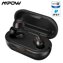 Mpow T5/M5 TWS Bluetooth 5.0 Kulaklık 3D Stereo Kablosuz Handsfree Kulaklık AptX Kulaklık IPX7 Ile Su Geçirmez 36 Saat çalma süresi(China)