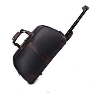 

Travel Trolley Handbag Travel Bags Wheels Rolling Bag Pu Business Carry On Luggage Bags For Men Women Wheeled Bags Travel Totes
