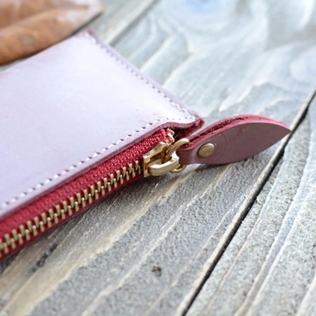 1 x  Leather Zipper Pen Pencil Bag Case Holder Storage Sleeve Pouch 217*63mm