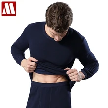 Новинка зимы, мужское утолщенное бархатное эластичное хлопковое термобелье, комплекты Ms., плотные теплые кальсоны размера плюс 4XL, мужские длинные кальсоны