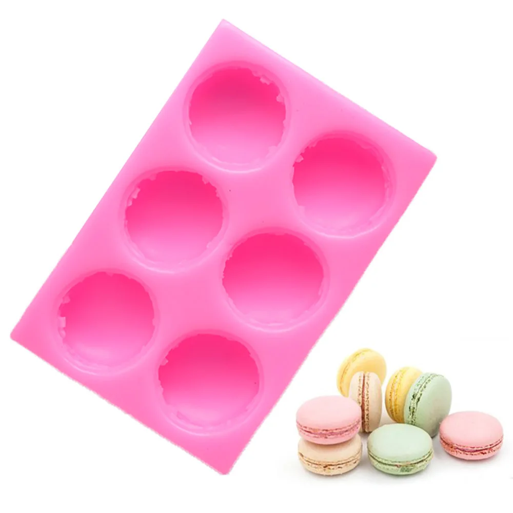 

GODWJ DIY Baking Cake Decorating Tools 6-hole Silicone Cake Mold Mousse Cake Mould Chocolate Fondant Pastry Baking Tool