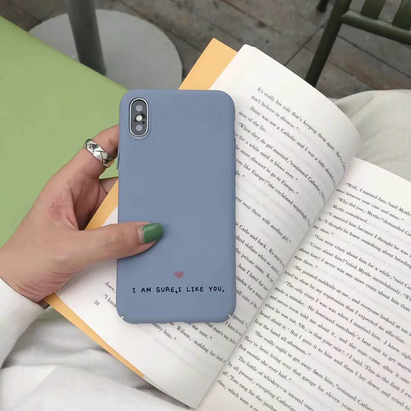 

Simple English matte phone case for iPhone 6 6s 7 8 personality fashion luxury all-inclusive phone case for iPhone X XS XR MAX