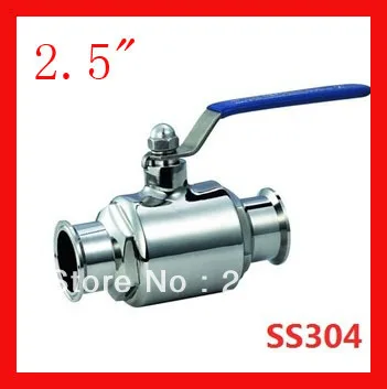 

New arrival 2.5" SS304 Stainless steel 2-way clamp sanitary CLAMP quick install ball valve Tube Fitting Homebrewing & Beer