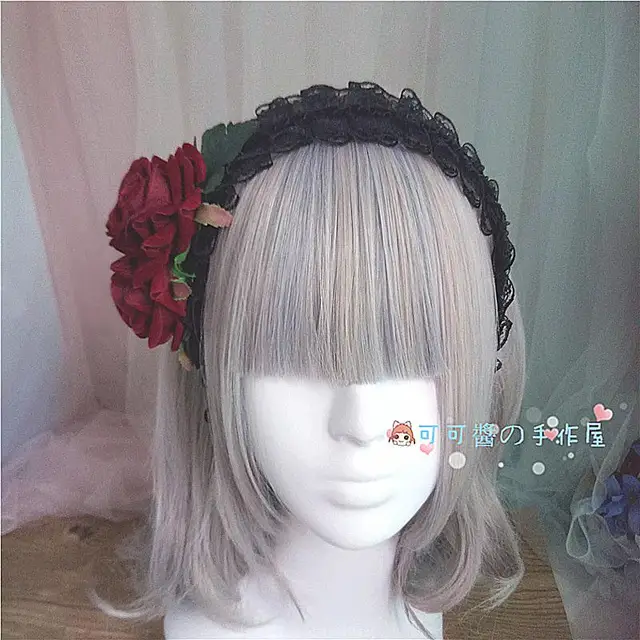 AI美女写真集黒い花飾り付きゴシックハット （カルチャー体験ツアー 