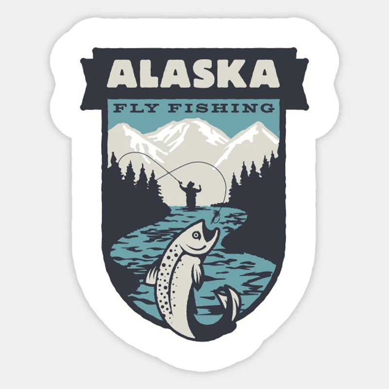 1pcs Alaska Fly Fishing Action Design Sticker For skateboard suitcase refrigerator motorcycle Decal Sticker Car Styling 1pcs Alaska Fly Fishing Action Design Sticker For skateboard suitcase refrigerator motorcycle Decal Sticker Car Styling