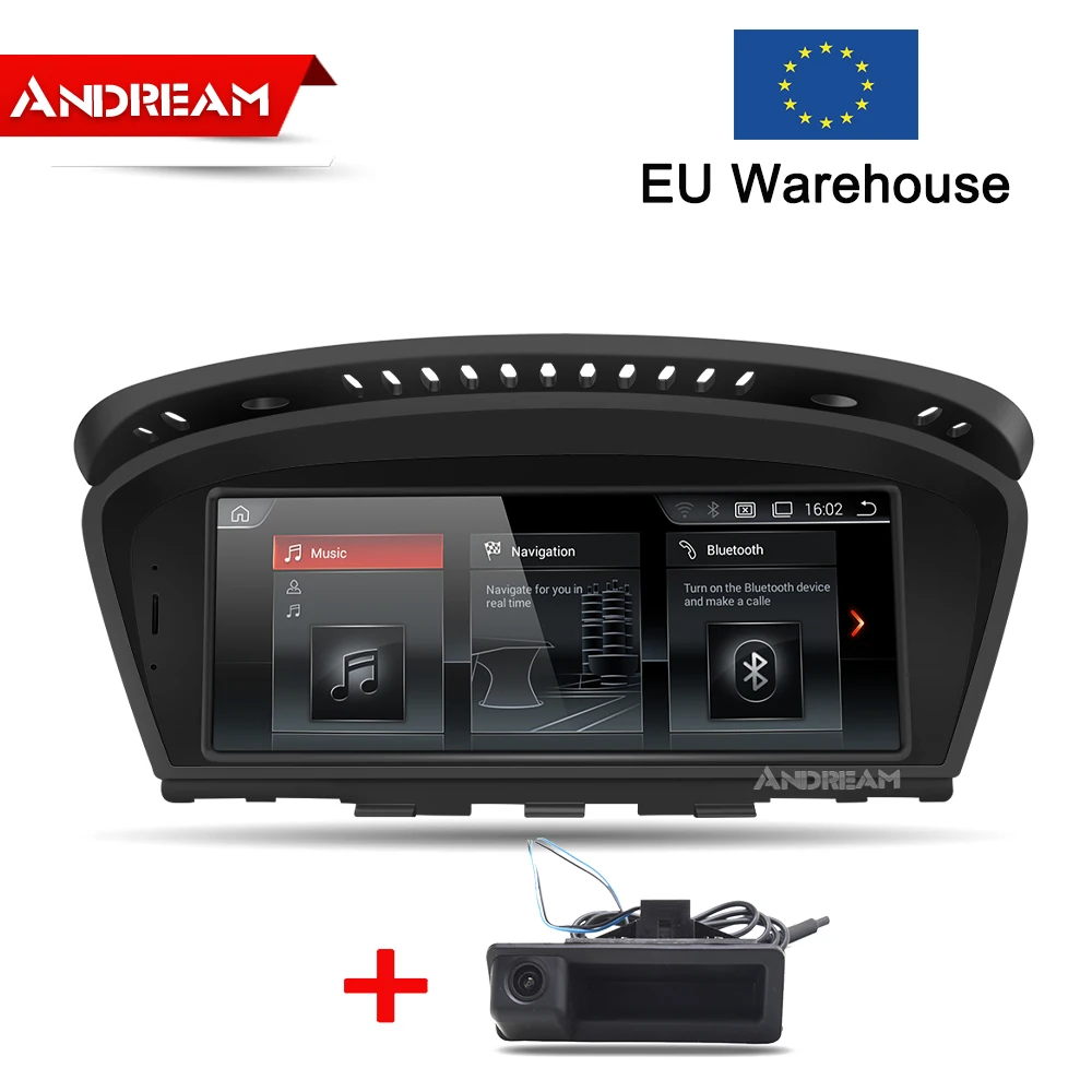Discount 8.8" Six-Core  Android 9.0 4G+32G Car Multimedia for BMW Series 3 E60 E61 E90 E91 M3 2006-2012 Bluetooth gps navigation 1