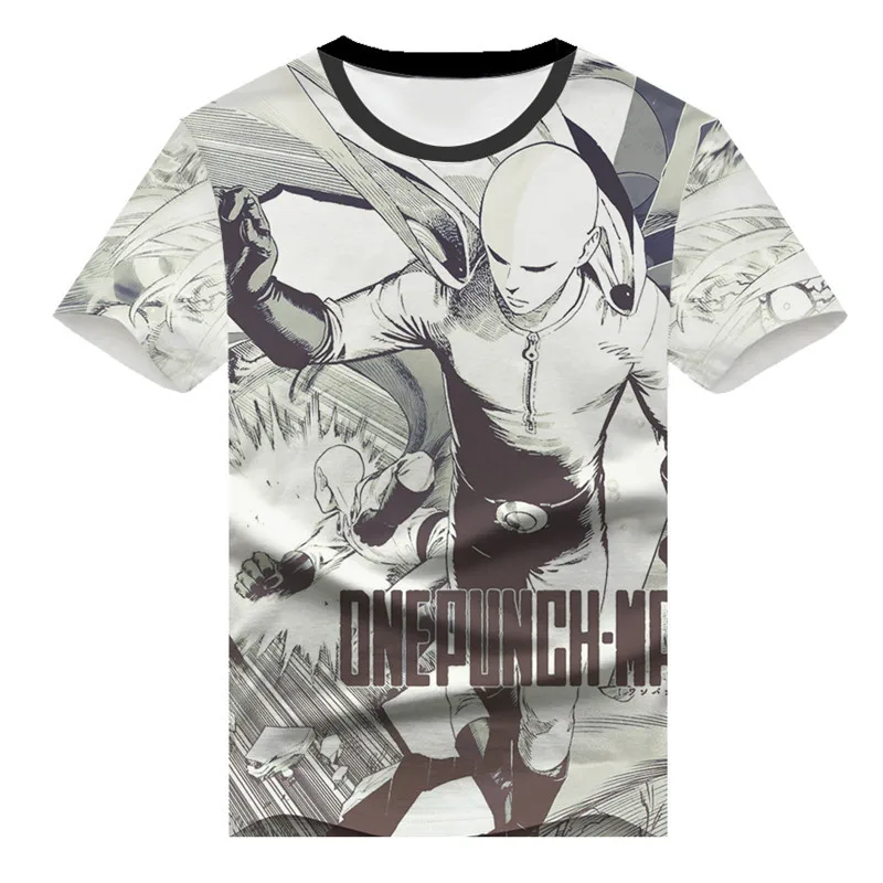 Cosroad Anime One Punch Man Saitama Genos Cosplay T shirt Men Women Short Sleeve Summer Tees Tops (2)