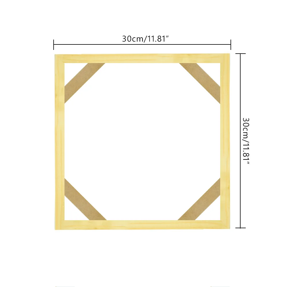 DIY деревянная рамка для холст рисунок, напечатанная картина на стену фото растягивающиеся полосы естественная внутренняя рамка без картины много размеров - Цвет: 30x30cm