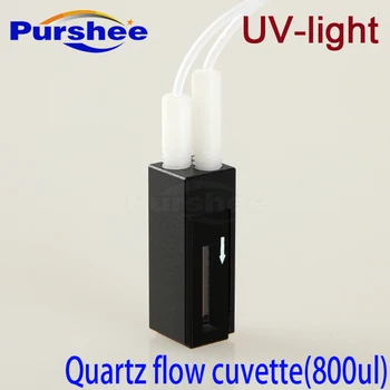 

Quartz flow cuvette with M6 threaded connectors(800ul)