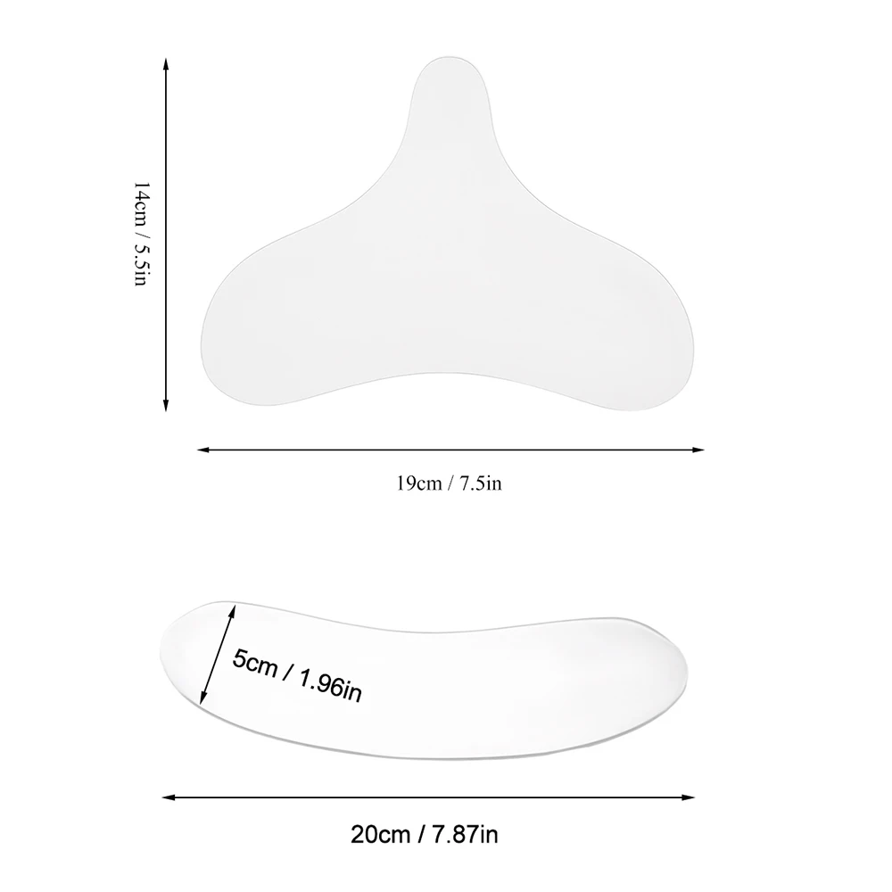 Многоразовые против морщин нагрудный коврик + коврик для шеи силиконовый прозрачный удаление патч уход за кожей удаление морщин тонкие