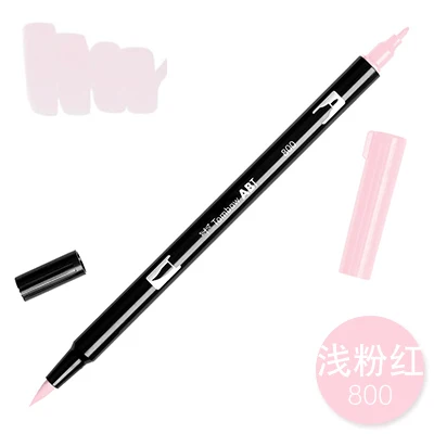1 шт. TOMBOW AB-T Япония 96 цветов двойная головка художественная кисть ручка маркер Профессиональный водный маркер ручка для рисования - Цвет: 800
