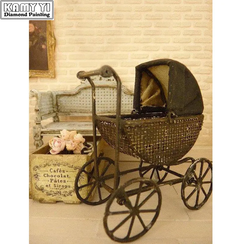 

Full Round Diamond 5D DIY Diamond Painting Embroidery Cross-stitch Baby Stroller Rhinestone Mosaic Painting Decor Diamant Gifts