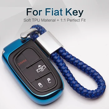

Car Styling TPU Key Fob Cover For Fiat Grande Punto Panda Ducato 500x Doblo Freemont Egea 500l Croma Key Ring Case Accessories