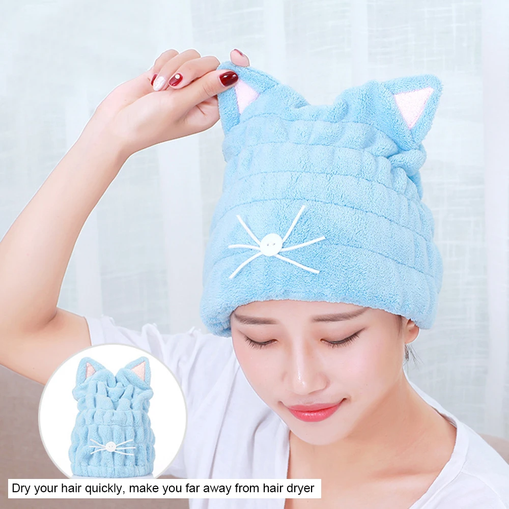 

Women Hair Towel Bathroom Super Absorbent Quick Drying Bath Towel Hair Dry Cap Microfiber Shower Hair Drying Wrap Towel