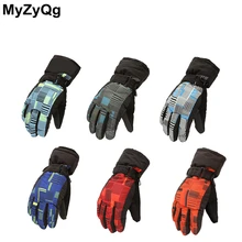 Зимние мужские и женские перчатки для катания на лыжах теплые альпинистские зимние водонепроницаемые утолщенные теплые походные перчатки для верховой езды