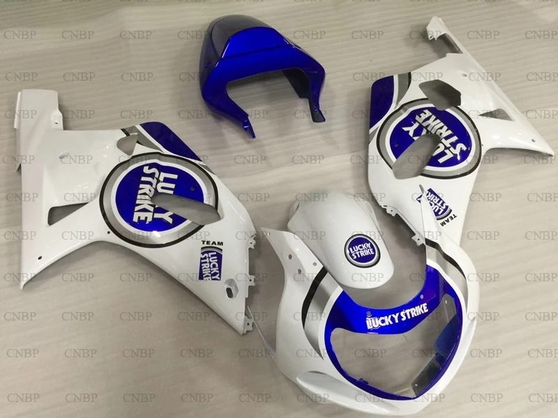 GSXR600 GSXR750 GSXR1000 2000 2003 K12 Abs обтекатель GSXR 600 750 1000 2001 белого и синего цвета