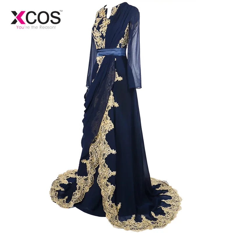 XCOS-2016-Real-Picture-Navy-Blue-Abaya-Dubai-Moroccan-Kaftan-Prom-Dress-Embroidery-Long-Sleeve-Hijab (1)