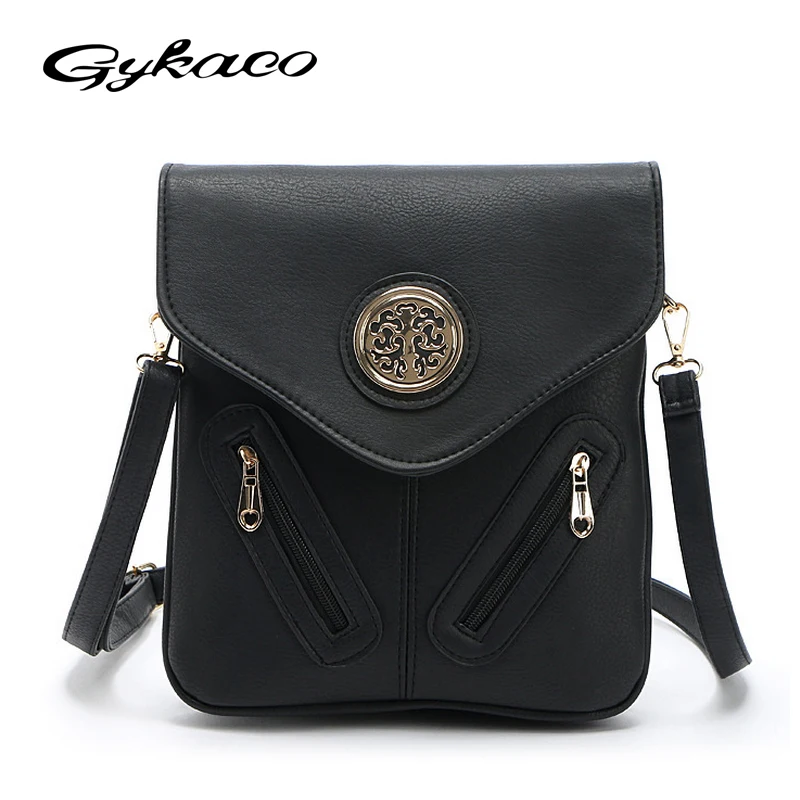 Gykaeo женские кожаные сумки женская черная маленькая сумка на плечо вечерние